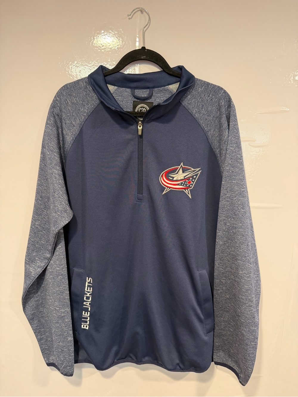 Columbus Blue Jackets NHL Hockey Navy‎ 1/4 Zip Pullover